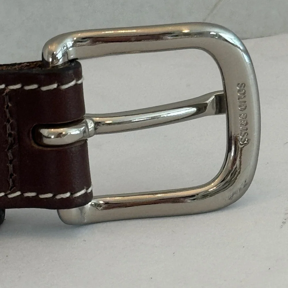 Vineyard Vines Belt Mens 28 Navy Blue Lacrosse Novelty Stick‎ Canvas Leather